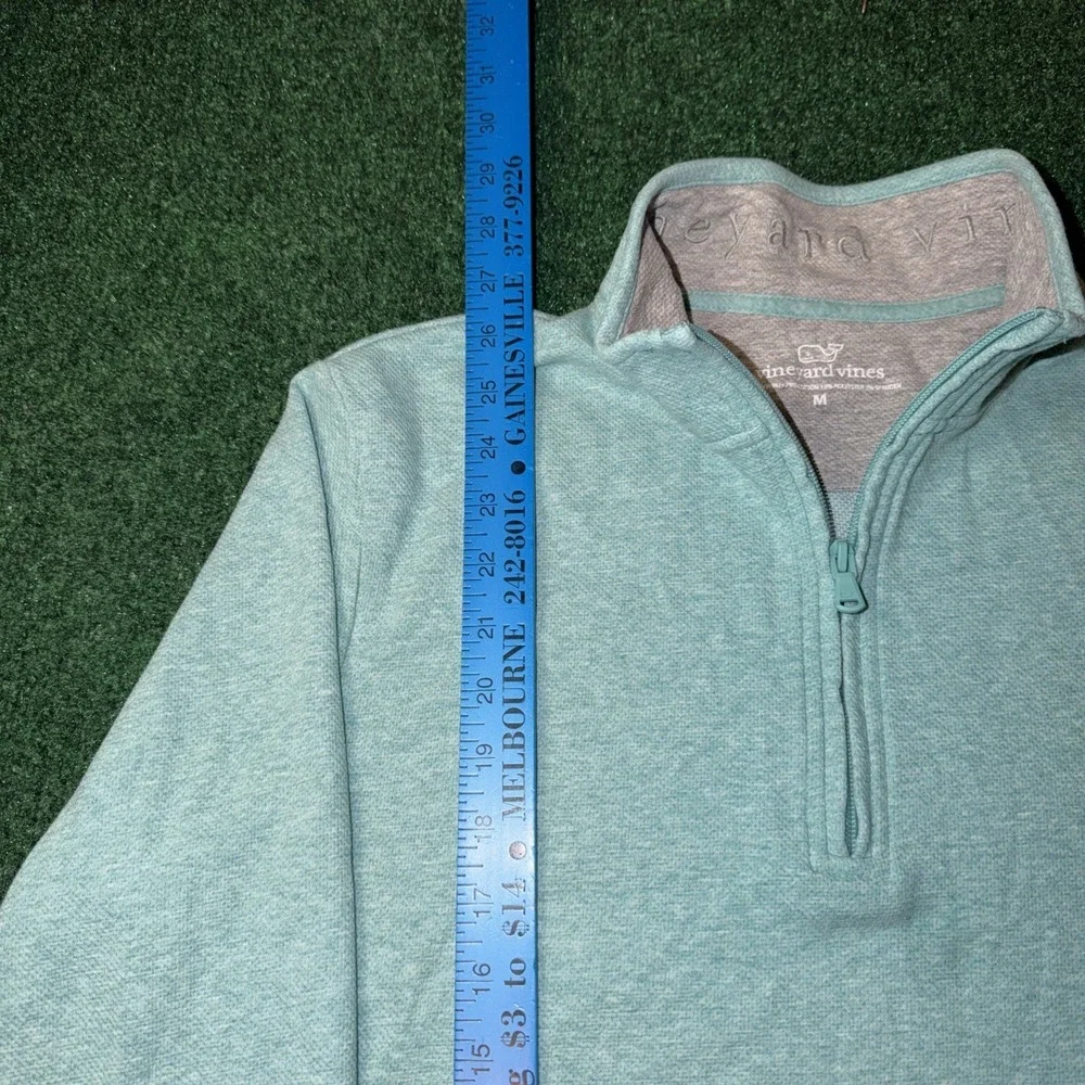 Vineyard Vines 1/4 Zip Turquoise Pullover Men's Size Medium R8